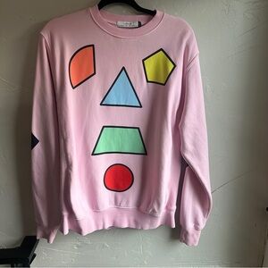 Collect‎ The Label Rosy Geometric Delight Sweatshirt Sz L Streetwear Art Bold